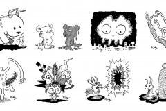 Samples from Inktober 2017 (Dip pen and Brush with Ink)
