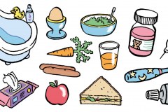 Objects - from JKP’s "Parenting Patchwork Treasure Deck", written by Dr Karen Treisman (Dip pen with Ink / Photoshop)