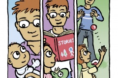 Every stage of Parenting - from JKP’s "Parenting Patchwork Treasure Deck", written by Dr Karen Treisman (Dip pen with Ink / Photoshop)