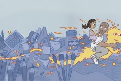Cover art for “When Are You Going to Get a Proper Job?” published by Singing Dragon (Pencils / Photoshop)