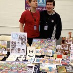 With comics journalist, Alex Fitch, behind my Tempo Lush table